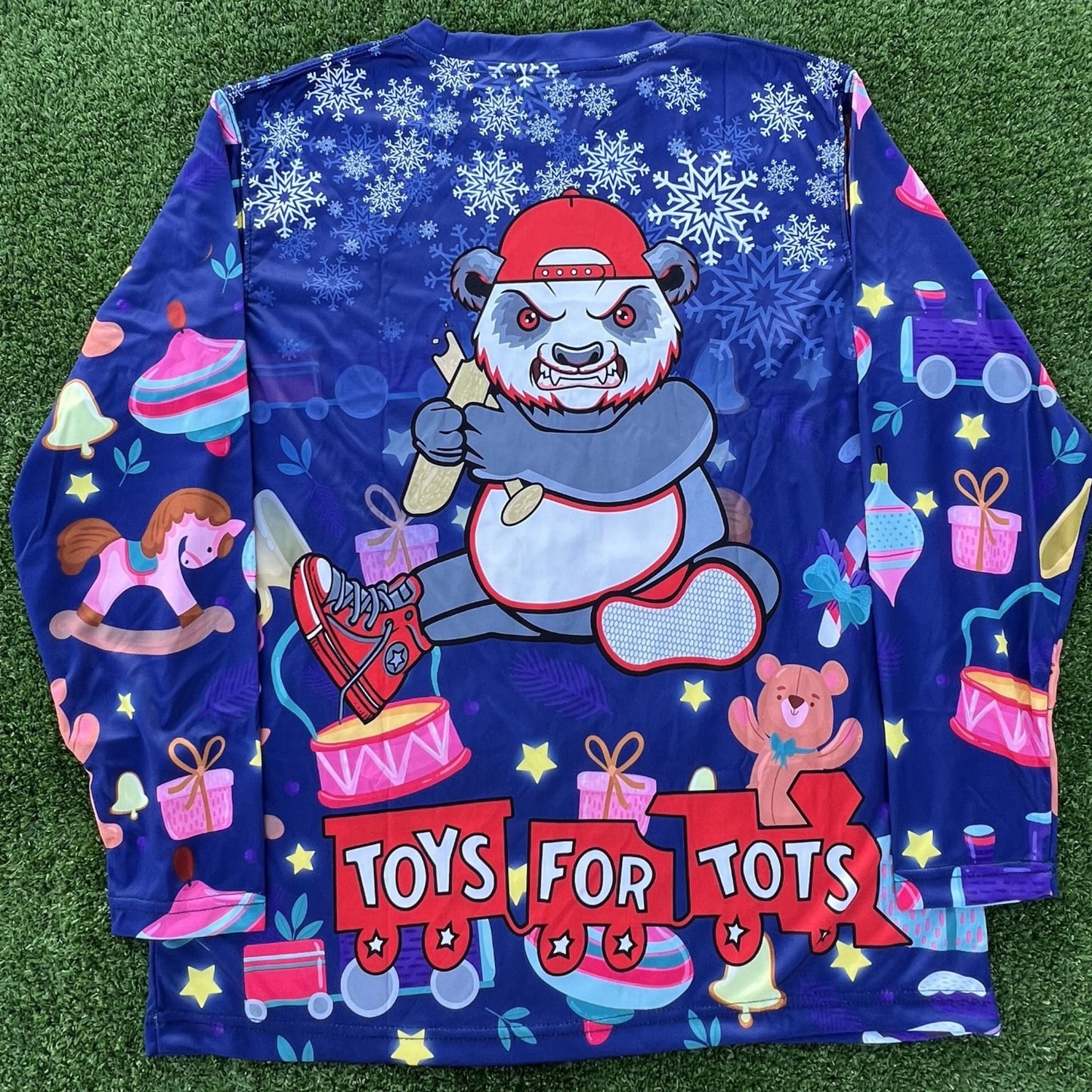 Cranky Panda Toys for Tots Unisex Long Sleeve Jersey (2024)