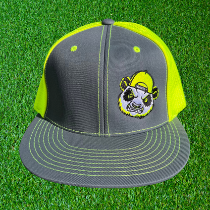 Gray and Neon Yellow Fitted Hat