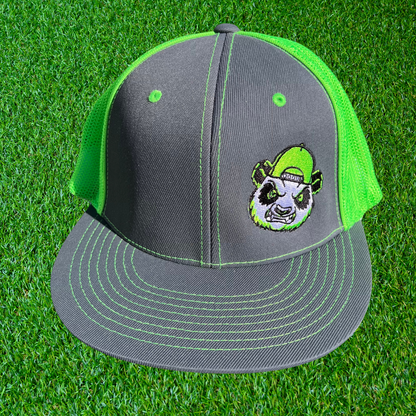 Gray and Neon Green Fitted Hat