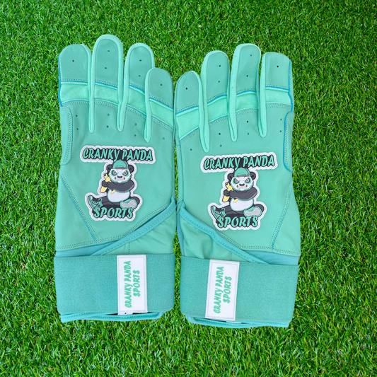 Mint Green Wide Cuff Batting Gloves