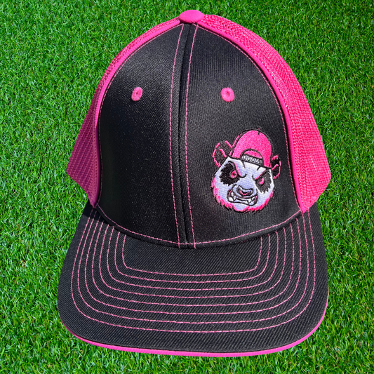 Black and Pink Fitted Hat