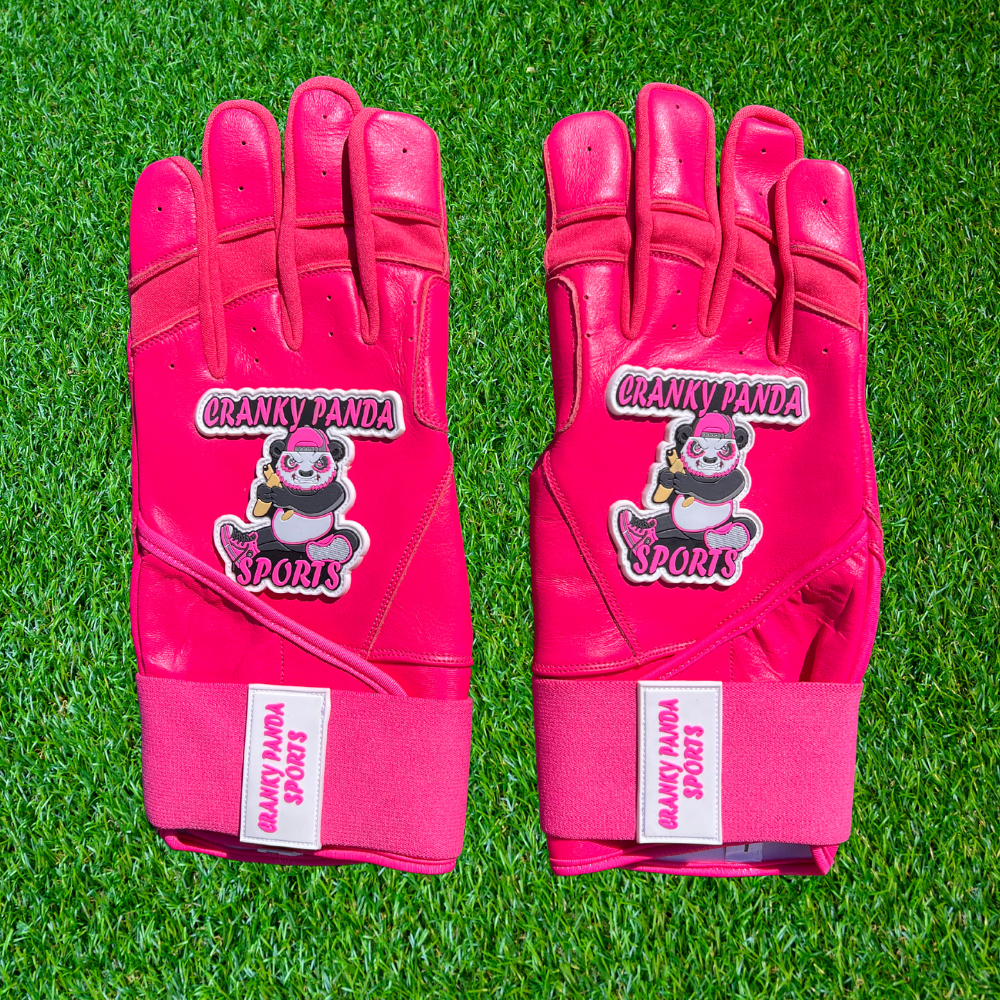 Pink Wide Cuff Batting Gloves