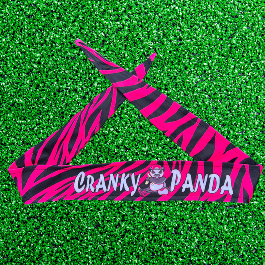 cranky panda pink zebra cranky af headband